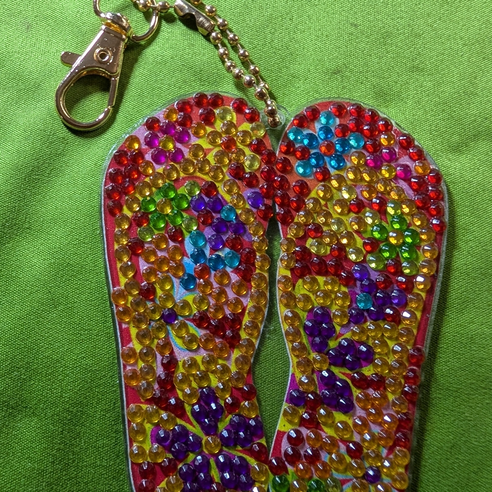 5 For $10 Colorful Flip Flop Keychain